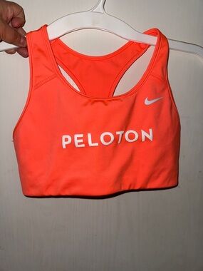 Nike Neon Orange Peloton Racerback Sports Bra